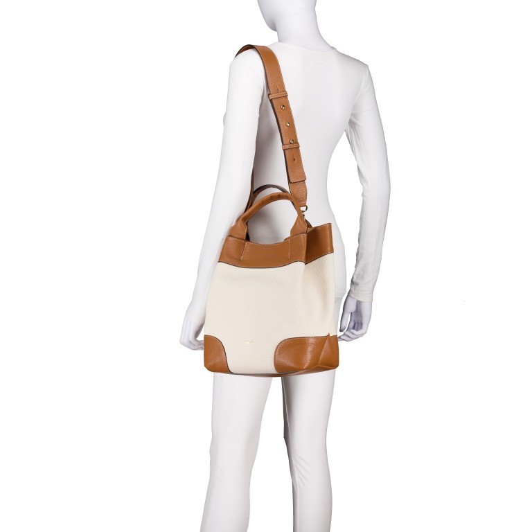 Handtasche Super Drill Essential Medium Ivory Cuoio, Farbe: beige, Marke: Abro, EAN: 4067278656120, Abmessungen in cm: 35x32x20, Bild 5 von 7