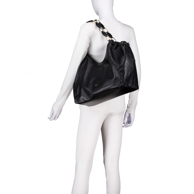 Shopper Piuma Lucido Zaya Black Gold, Farbe: schwarz, Marke: Abro, EAN: 4067278655291, Abmessungen in cm: 38x28x12, Bild 4 von 5