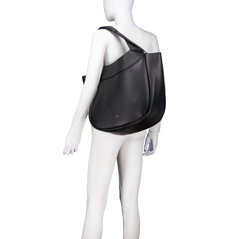 Shopper Adria Loft Black, Farbe: schwarz, Marke: Abro, EAN: 4067278655079, Abmessungen in cm: 47x33x12, Bild 4 von 5