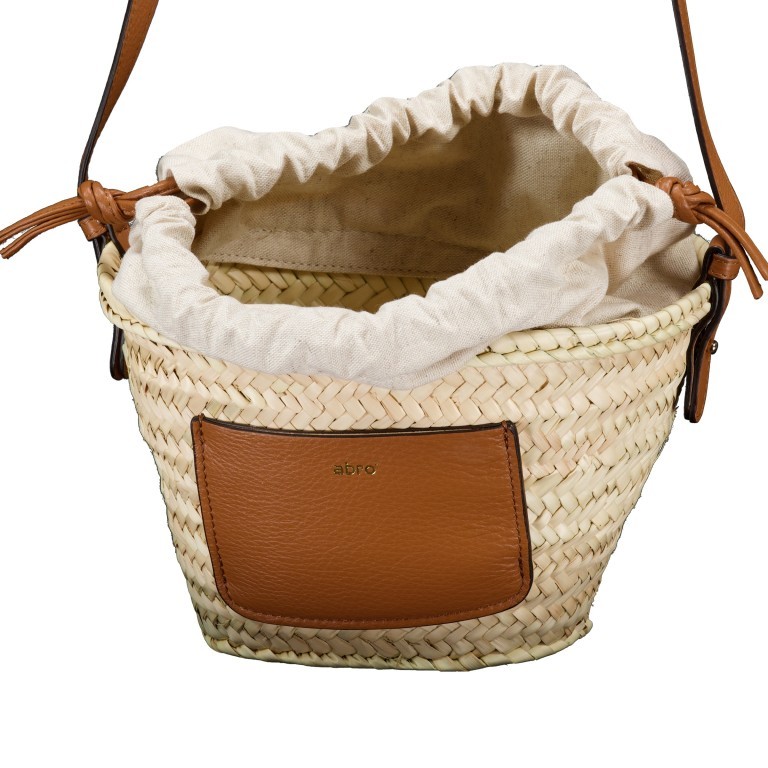 Korbtasche Palma-Dalia Gemma Cuoio, Farbe: cognac, Marke: Abro, EAN: 4067278678009, Abmessungen in cm: 30x17x9, Bild 6 von 6