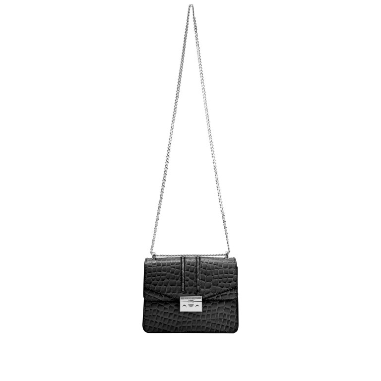 Umhängetasche Roros Croco Print Black, Farbe: schwarz, Marke: Seidenfelt, EAN: 4262455840617, Abmessungen in cm: 21x16.5x6.5, Bild 7 von 8