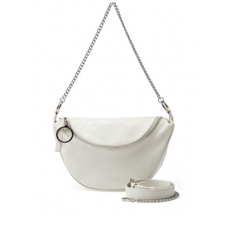 Umhängetasche Big Skien Glossy White, Farbe: weiß, Marke: Seidenfelt, EAN: 4262455841317, Abmessungen in cm: 28x17x9, Bild 9 von 10
