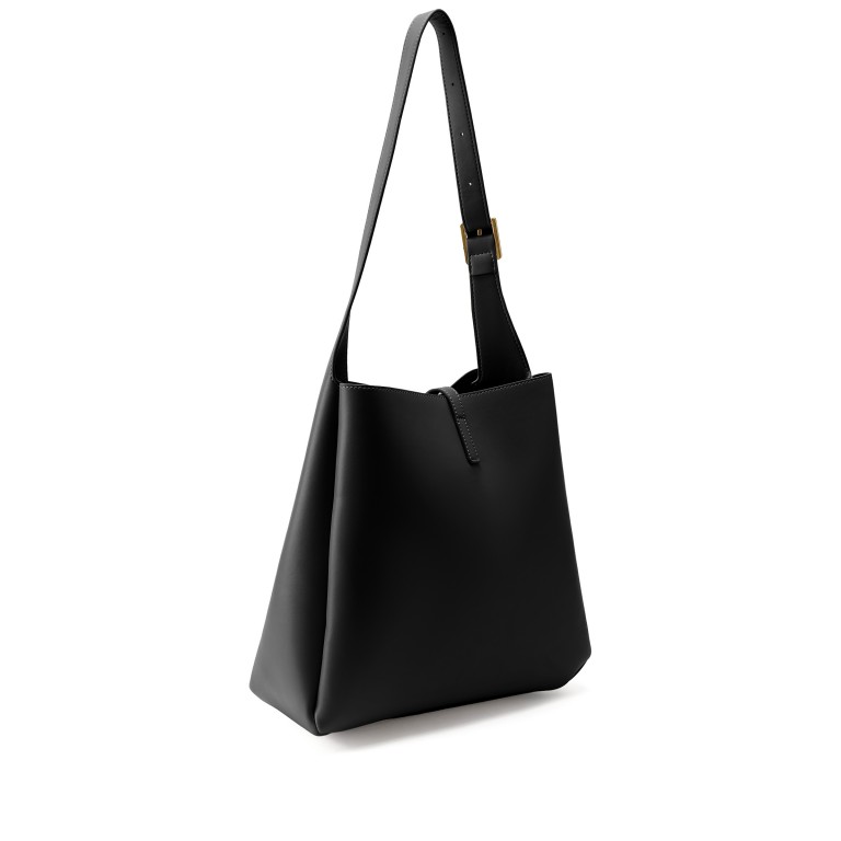 Beuteltasche Loviisa Hobo Black, Farbe: schwarz, Marke: Seidenfelt, EAN: 4262455841720, Abmessungen in cm: 32x32x12, Bild 3 von 5