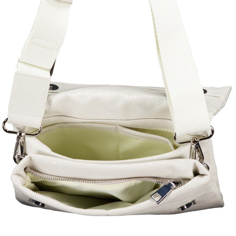 Umhängetasche Vejen Crossbag Glossy White, Farbe: weiß, Marke: Seidenfelt, EAN: 4262455842734, Abmessungen in cm: 23x18x3, Bild 6 von 8