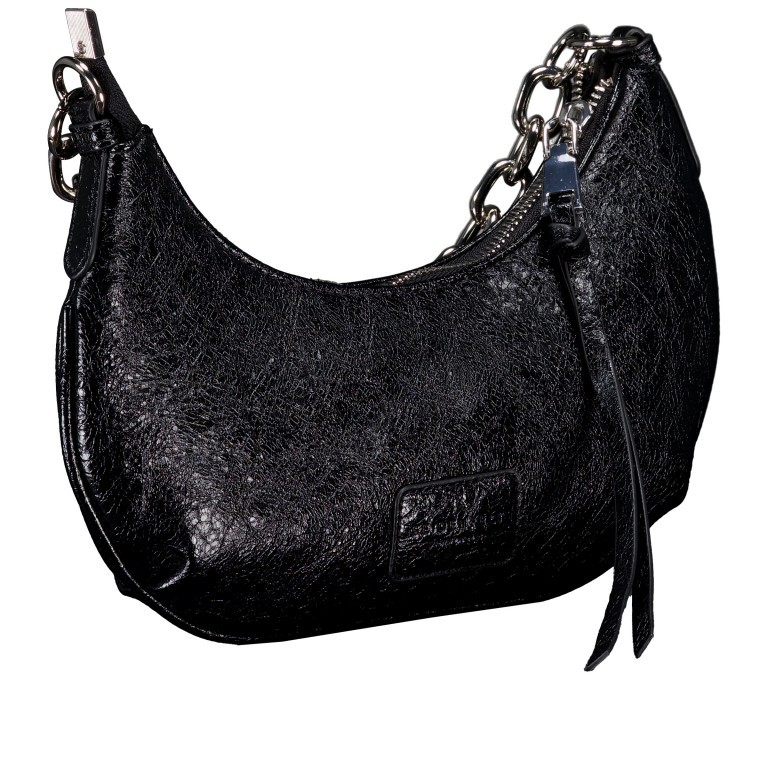 Umhängetasche Vejen Halfmoon Pochette Glossy Black, Farbe: schwarz, Marke: Seidenfelt, EAN: 4262455842758, Abmessungen in cm: 26.5x16x0, Bild 2 von 9