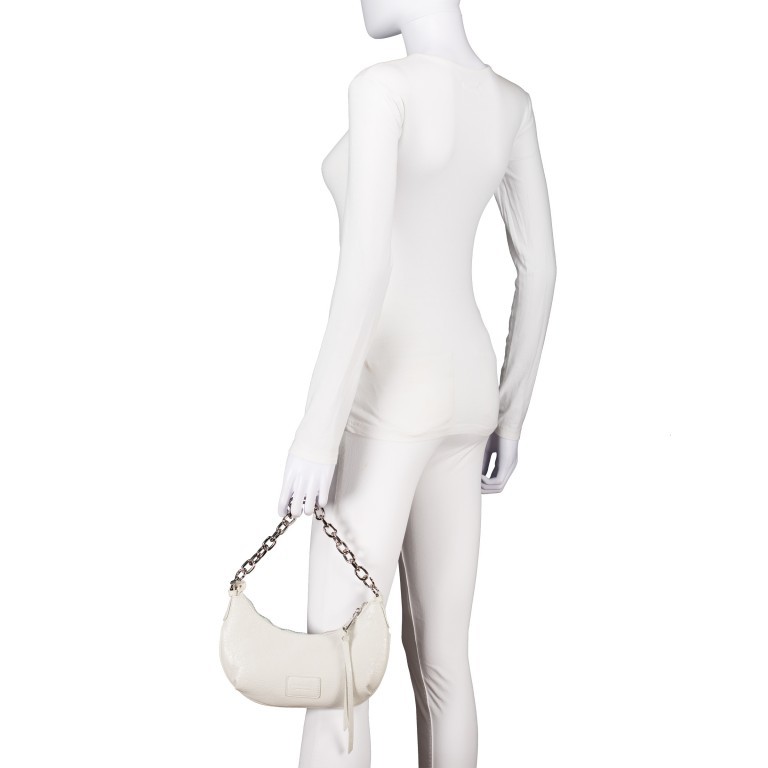 Umhängetasche Vejen Halfmoon Pochette Glossy White, Farbe: weiß, Marke: Seidenfelt, EAN: 4262455842765, Abmessungen in cm: 26.5x16x0, Bild 3 von 9