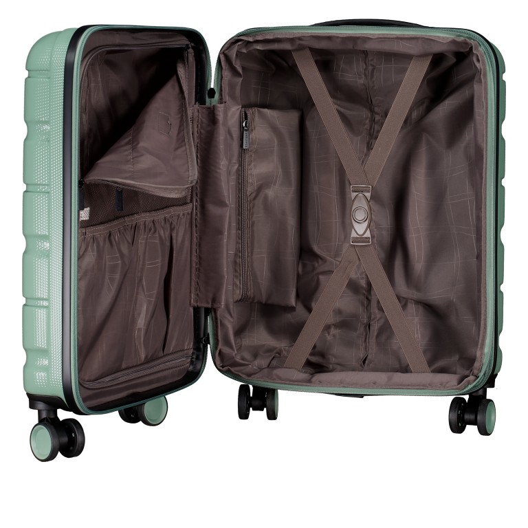 Koffer FLA13 erweiterbar Größe S Light Green, Farbe: grün/oliv, Marke: Flanigan, EAN: 4066727003553, Abmessungen in cm: 40x53x22, Bild 7 von 9