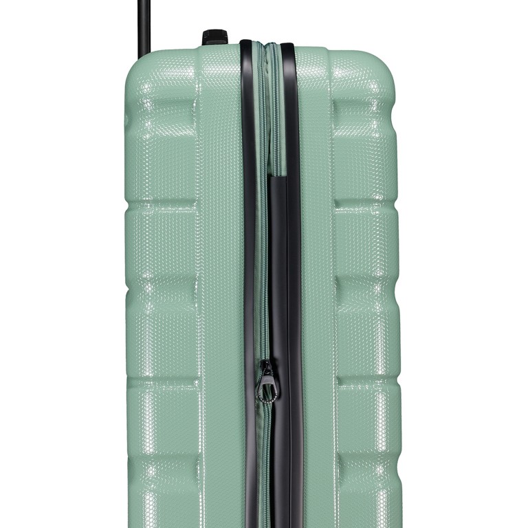 Koffer FLA13 erweiterbar Größe M Light Green, Farbe: grün/oliv, Marke: Flanigan, EAN: 4066727003560, Abmessungen in cm: 44.5x66x28, Bild 8 von 9
