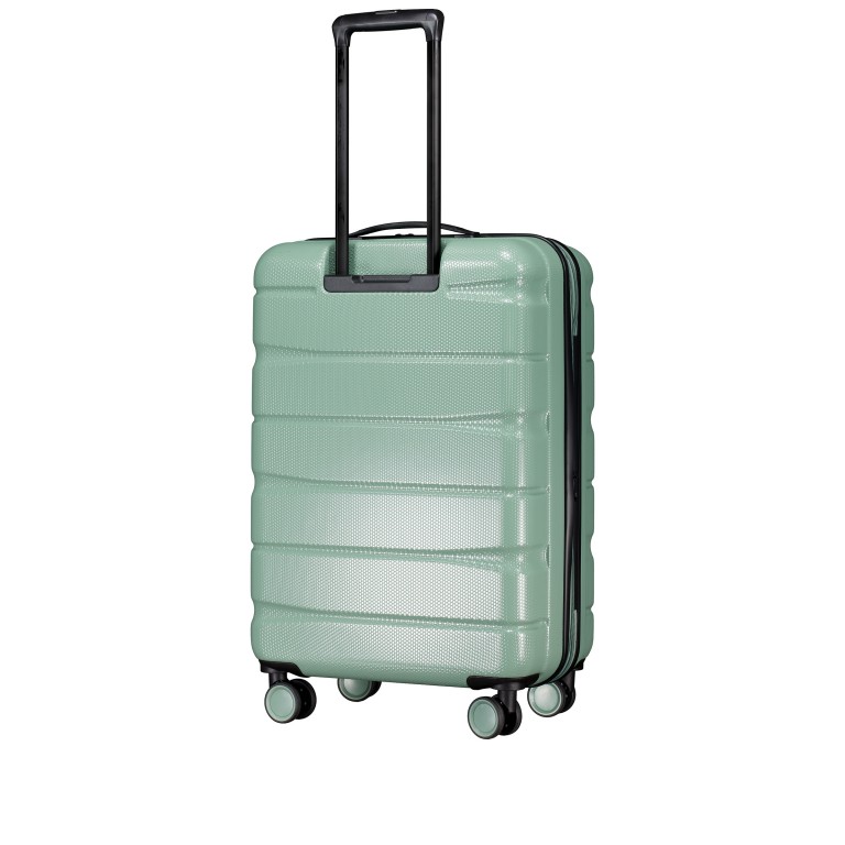 Koffer FLA13 erweiterbar Größe M Light Green, Farbe: grün/oliv, Marke: Flanigan, EAN: 4066727003560, Abmessungen in cm: 44.5x66x28, Bild 6 von 9