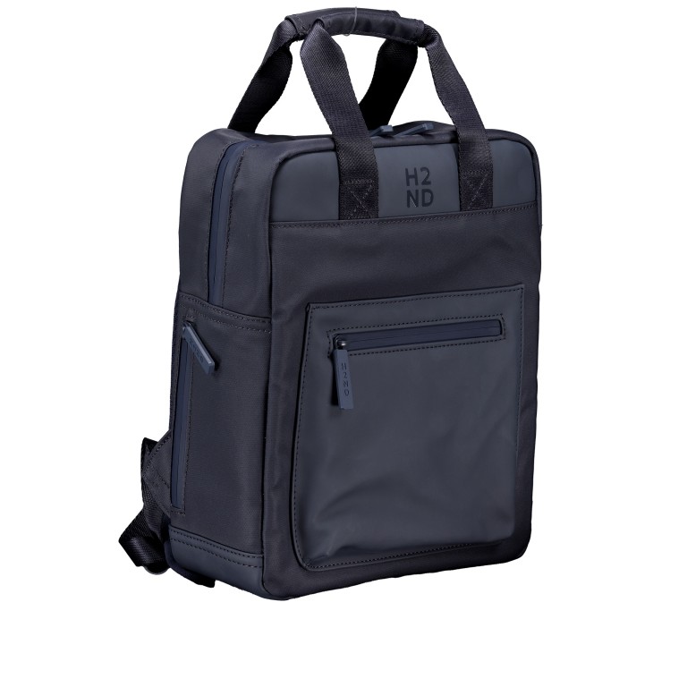 Rucksack City-Lights Hamburg L CL-12679 Midnight Navy, Farbe: blau/petrol, Marke: Harbour 2nd, EAN: 4046478074040, Abmessungen in cm: 26x30x12, Bild 2 von 6