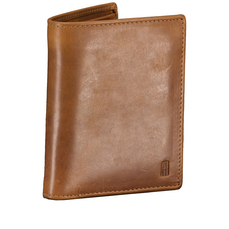 Geldbörse Oil pull up mit RFID-Schutz Cognac, Farbe: cognac, Marke: Hausfelder Manufaktur, EAN: 4065646024151, Abmessungen in cm: 9.7x12.2x2.7, Bild 2 von 6