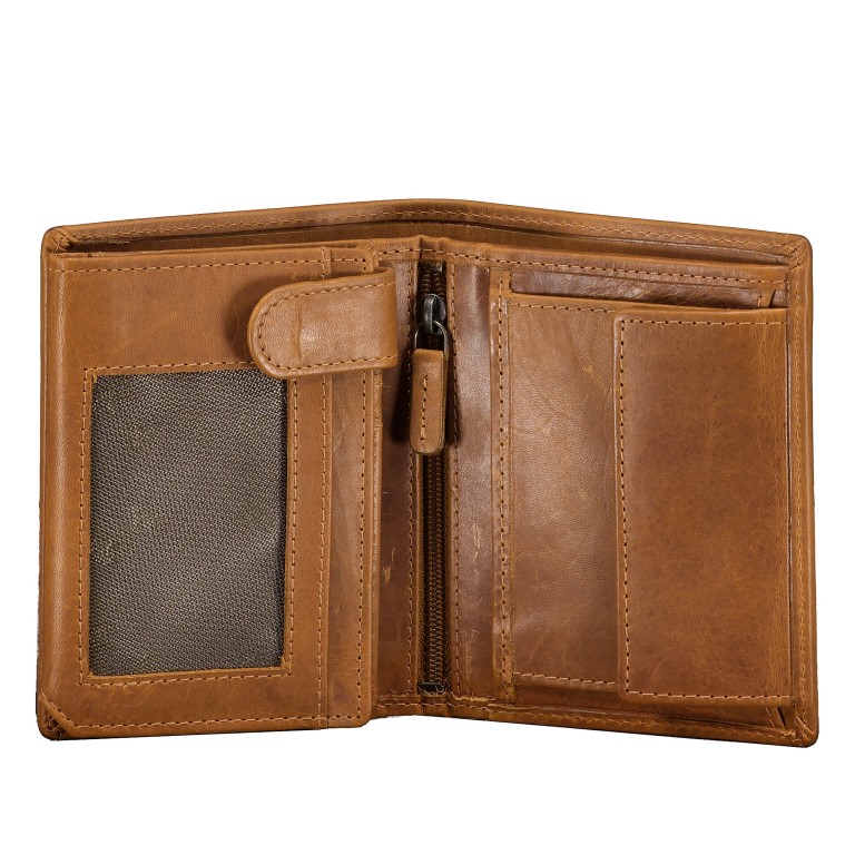 Geldbörse Oil pull up mit RFID-Schutz Cognac, Farbe: cognac, Marke: Hausfelder Manufaktur, EAN: 4065646024151, Abmessungen in cm: 9.7x12.2x2.7, Bild 4 von 6