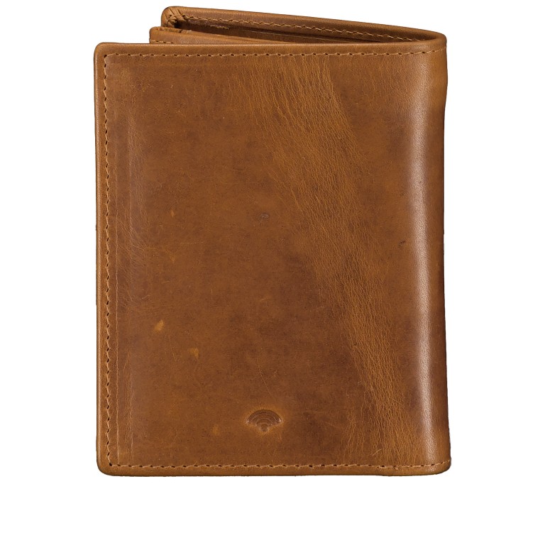 Geldbörse Oil pull up mit RFID-Schutz Cognac, Farbe: cognac, Marke: Hausfelder Manufaktur, EAN: 4065646024151, Abmessungen in cm: 9.7x12.2x2.7, Bild 3 von 6