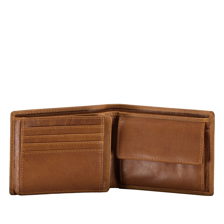 Geldbörse Oil pull up mit RFID-Schutz Cognac, Farbe: cognac, Marke: Hausfelder Manufaktur, EAN: 4065646024168, Abmessungen in cm: 12.5x9.6x2, Bild 4 von 5