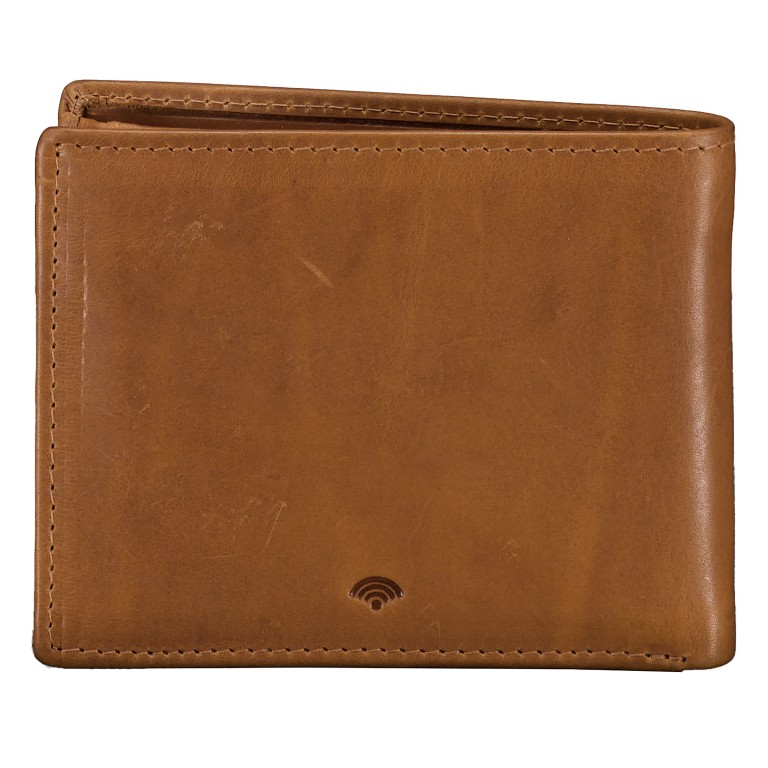Geldbörse Oil pull up mit RFID-Schutz Cognac, Farbe: cognac, Marke: Hausfelder Manufaktur, EAN: 4065646024168, Abmessungen in cm: 12.5x9.6x2, Bild 3 von 5