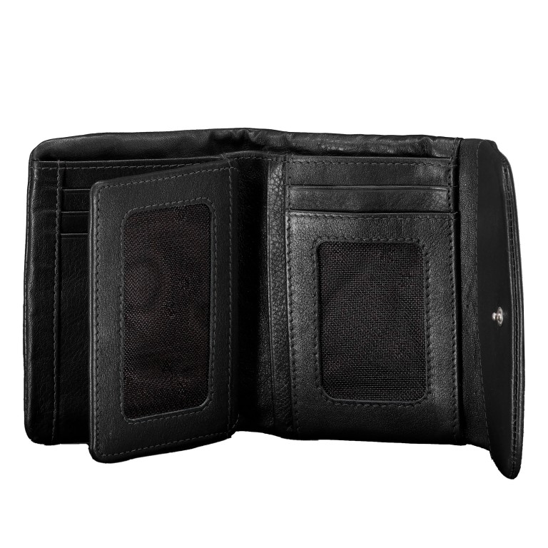 Geldbörse Nappa mit RFID-Schutz Black, Farbe: schwarz, Marke: Hausfelder Manufaktur, EAN: 4065646024182, Abmessungen in cm: 11.5x9.2x2.5, Bild 5 von 5