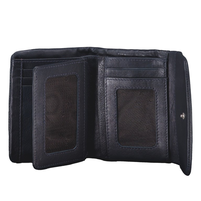 Geldbörse Nappa mit RFID-Schutz Dark Blue, Farbe: blau/petrol, Marke: Hausfelder Manufaktur, EAN: 4065646024199, Abmessungen in cm: 11.5x9.2x2.5, Bild 5 von 5
