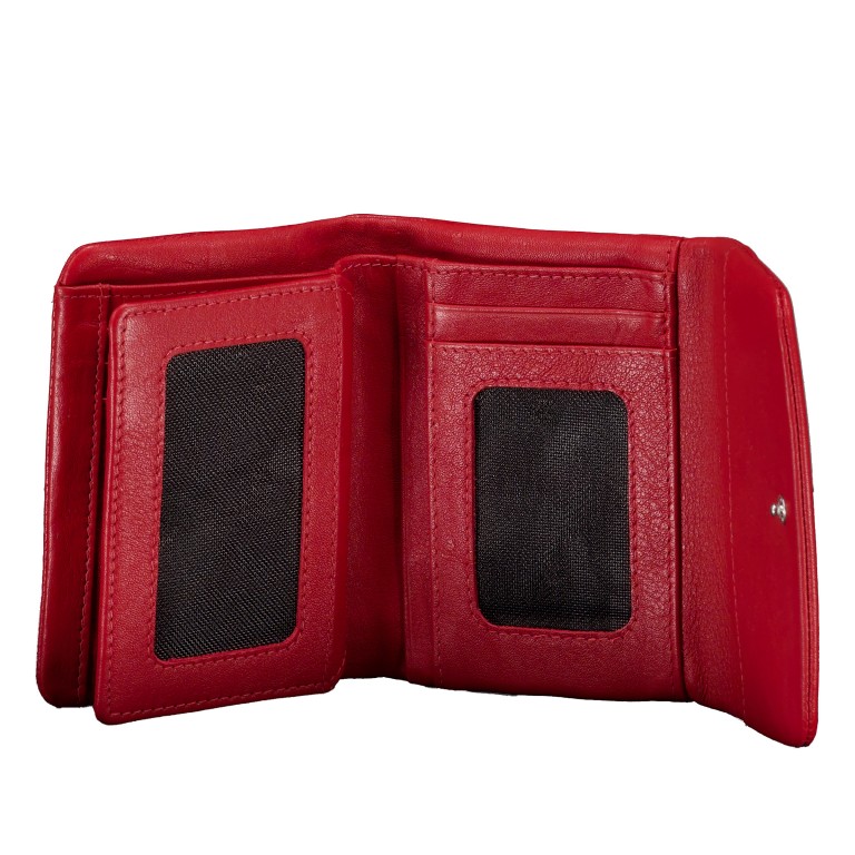 Geldbörse Nappa mit RFID-Schutz Red, Farbe: rot/weinrot, Marke: Hausfelder Manufaktur, EAN: 4065646024205, Abmessungen in cm: 11.5x9.2x2.5, Bild 5 von 5