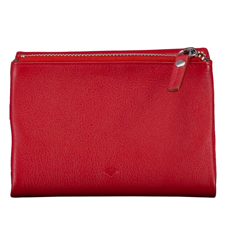 Geldbörse Nappa mit RFID-Schutz Red, Farbe: rot/weinrot, Marke: Hausfelder Manufaktur, EAN: 4065646024250, Abmessungen in cm: 13.5x9.7x2.7, Bild 3 von 4