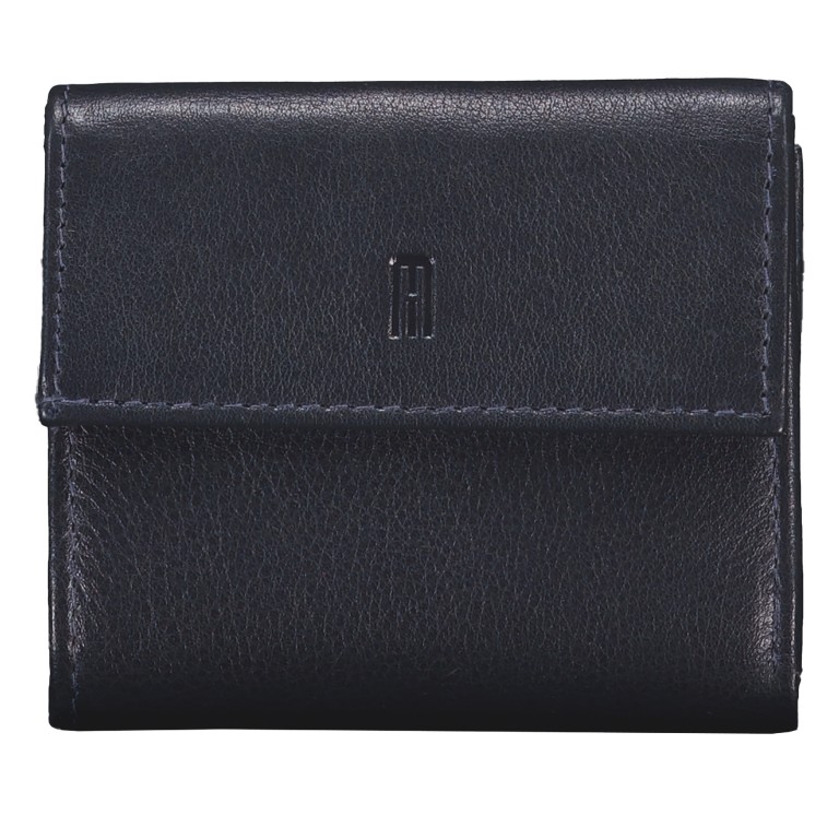 Geldbörse Nappa mit RFID-Schutz Dark Blue, Farbe: blau/petrol, Marke: Hausfelder Manufaktur, EAN: 4065646024298, Abmessungen in cm: 9.8x8.5x3, Bild 1 von 5