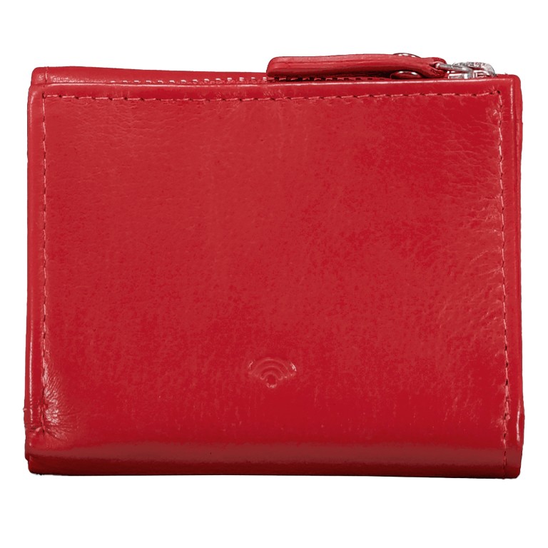 Geldbörse Nappa mit RFID-Schutz Red, Farbe: rot/weinrot, Marke: Hausfelder Manufaktur, EAN: 4065646024304, Abmessungen in cm: 9.8x8.5x3, Bild 3 von 5