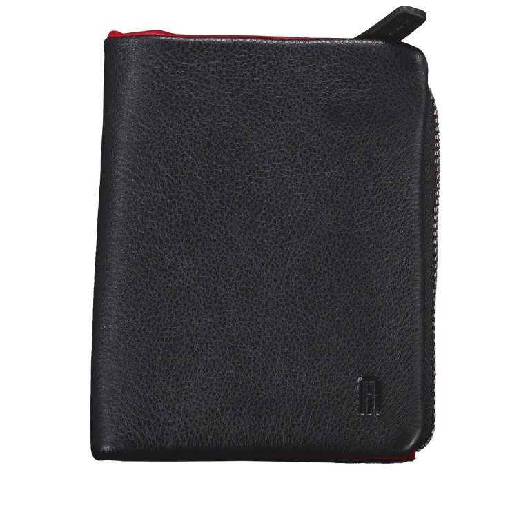 Geldbörse Nappa Black Multi, Farbe: schwarz, Marke: Hausfelder Manufaktur, EAN: 4065646024359, Abmessungen in cm: 9.5x11.5x2.5, Bild 1 von 4