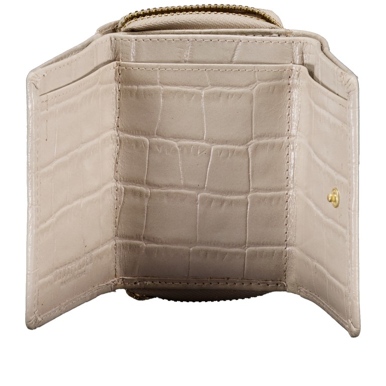 Geldbörse Kroko mit RFID-Schutz Light Beige, Farbe: beige, Marke: Hausfelder Manufaktur, EAN: 4065646024441, Abmessungen in cm: 10.2x8x3, Bild 4 von 5