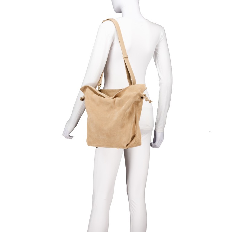 Umhängetasche Cool Companion Suede M mit herausnehmbarem Beutel Sand, Farbe: beige, Marke: Hey Marly, EAN: 4262459829472, Abmessungen in cm: 24x38x18, Bild 5 von 6