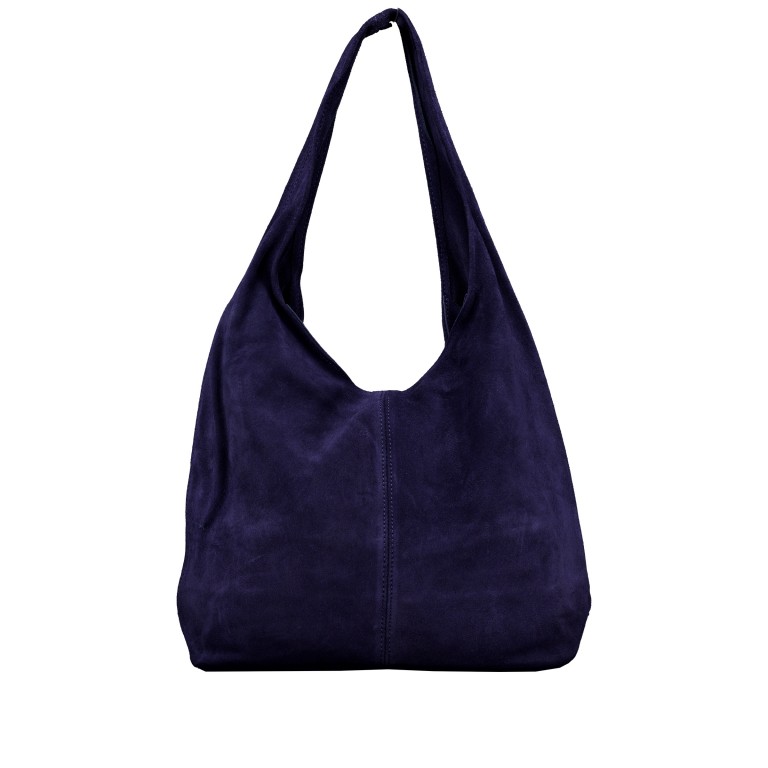 Beuteltasche Velours Dunkelblau, Farbe: blau/petrol, Marke: Hausfelder Manufaktur, EAN: 4065646025462, Abmessungen in cm: 32.5x32x17, Bild 1 von 5