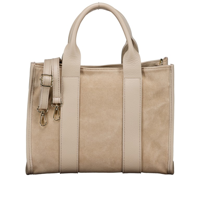 Handtasche Velours Beige, Farbe: beige, Marke: Hausfelder Manufaktur, EAN: 4065646025486, Abmessungen in cm: 32x24.5x15, Bild 1 von 8