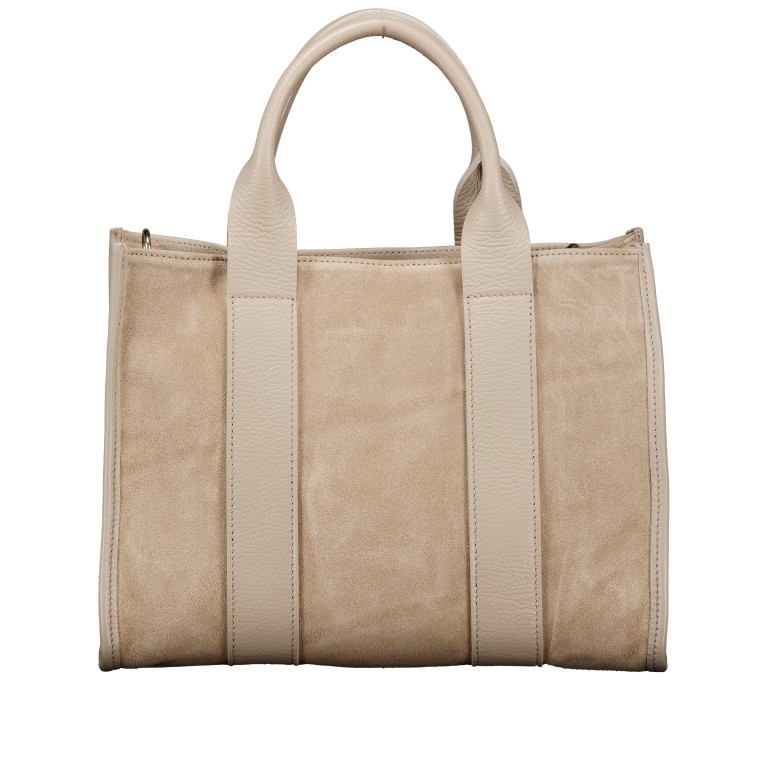 Handtasche Velours Beige, Farbe: beige, Marke: Hausfelder Manufaktur, EAN: 4065646025486, Abmessungen in cm: 32x24.5x15, Bild 3 von 8