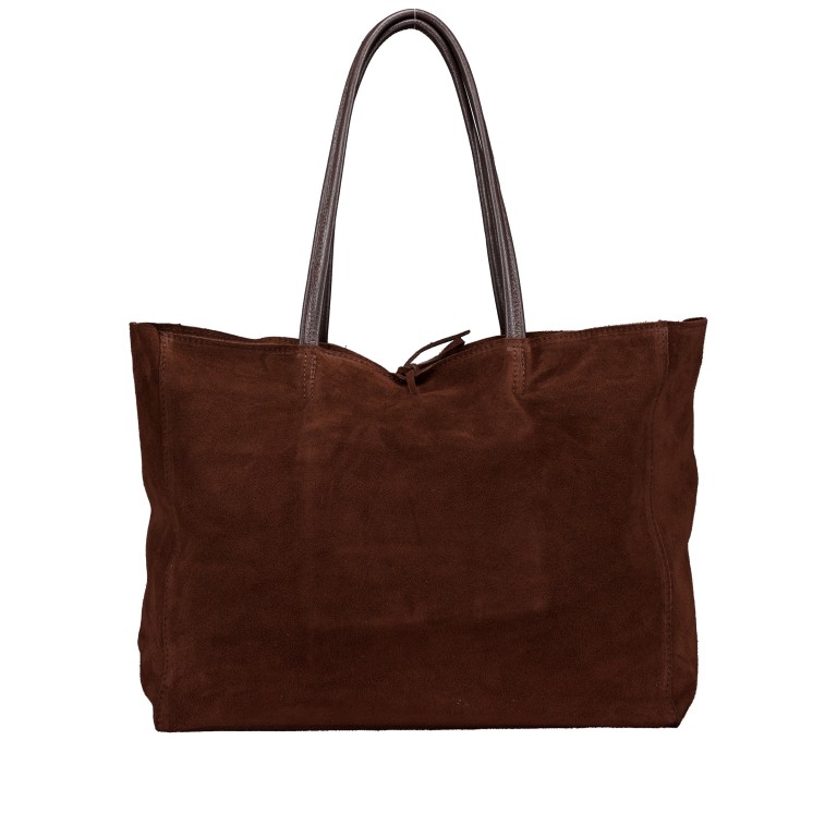 Shopper Velours Dunkelbraun, Farbe: braun, Marke: Hausfelder Manufaktur, EAN: 4065646025509, Abmessungen in cm: 36x30x12, Bild 3 von 5