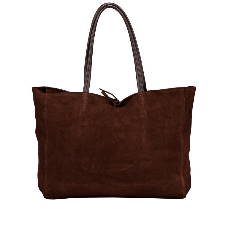 Shopper Velours Dunkelbraun, Farbe: braun, Marke: Hausfelder Manufaktur, EAN: 4065646025509, Abmessungen in cm: 36x30x12, Bild 1 von 5