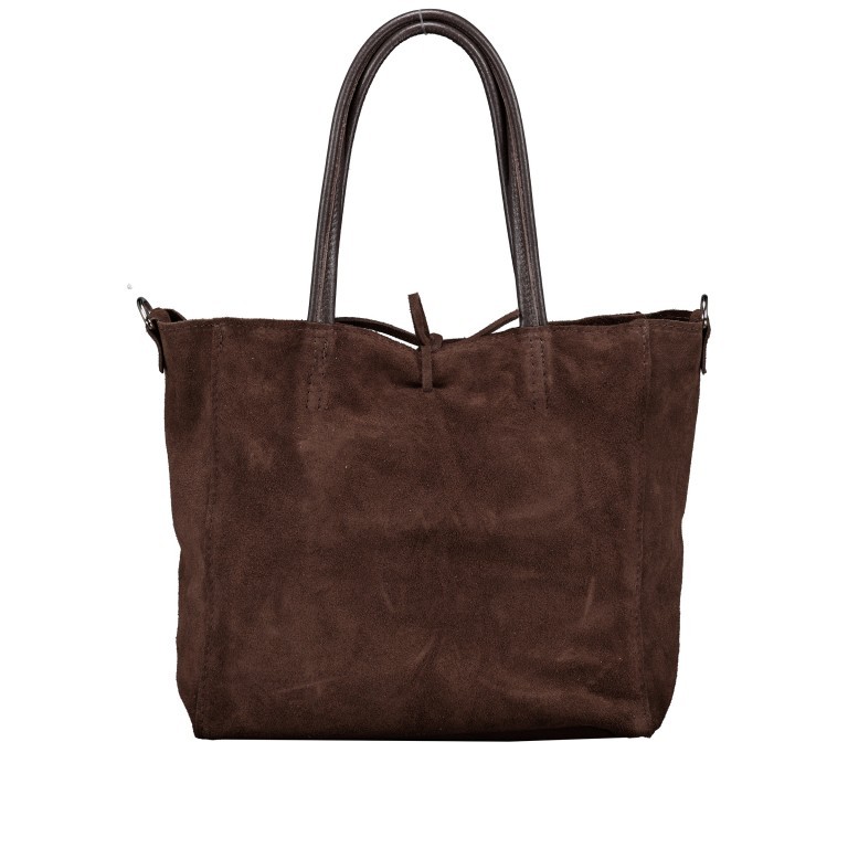 Handtasche Velours Dunkelbraun, Farbe: braun, Marke: Hausfelder Manufaktur, EAN: 4065646025554, Abmessungen in cm: 22x22x8, Bild 3 von 8