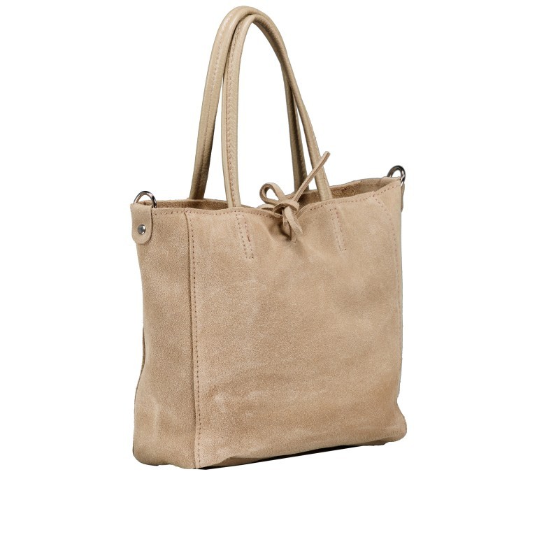 Handtasche Velours Beige, Farbe: beige, Marke: Hausfelder Manufaktur, EAN: 4065646025561, Abmessungen in cm: 22x22x8, Bild 2 von 8