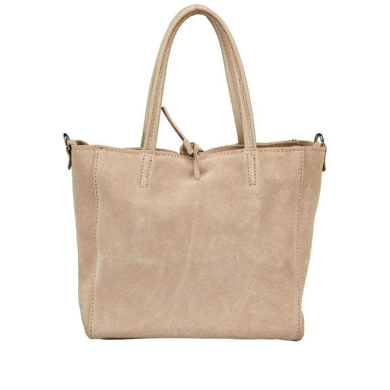 Handtasche Velours Beige, Farbe: beige, Marke: Hausfelder Manufaktur, EAN: 4065646025561, Abmessungen in cm: 22x22x8, Bild 3 von 8