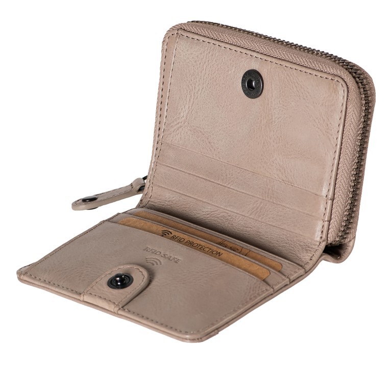 Geldbörse Grandma's Luxury Club Mrs. Elena mit RFID-Schutz Vintage Khaki, Farbe: beige, Marke: Aunts & Uncles, EAN: 4255717205071, Abmessungen in cm: 12x10x4, Bild 4 von 6