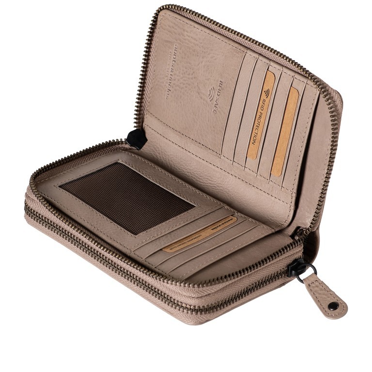Geldbörse Grandma's Luxury Club Betty Vintage Khaki, Farbe: beige, Marke: Aunts & Uncles, EAN: 4255717205019, Abmessungen in cm: 14.5x9x3, Bild 4 von 5