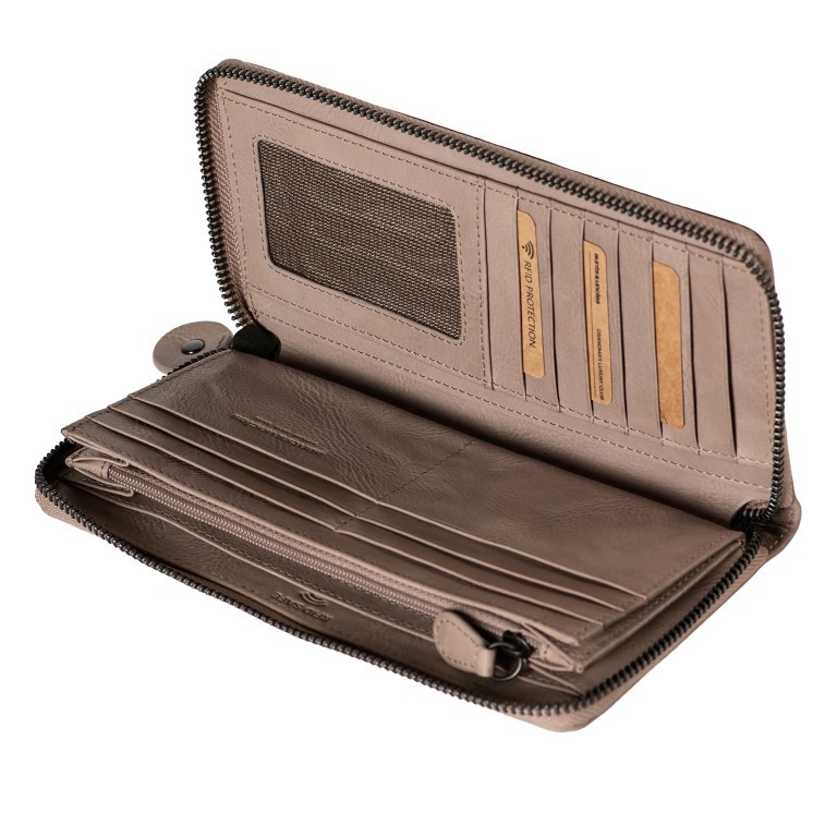 Geldbörse Grandma's Luxury Club Cynthia mit RFID-Schutz Vintage Khaki, Farbe: beige, Marke: Aunts & Uncles, EAN: 4255717205224, Abmessungen in cm: 20x10x2, Bild 4 von 7
