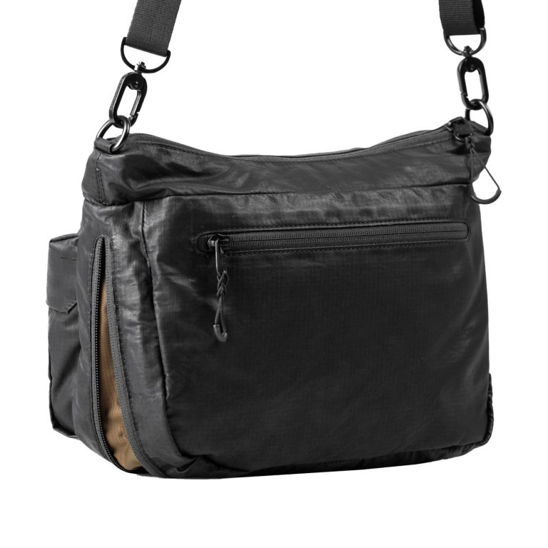 Umhängetasche Japan Re-Lite Mogami erweiterbar Black, Farbe: schwarz, Marke: Aunts & Uncles, EAN: 4255717208256, Abmessungen in cm: 30x20x10, Bild 3 von 7