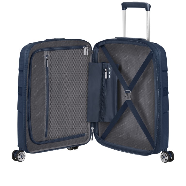 Koffer Starvibe Spinner 55 erweiterbar Navy, Farbe: blau/petrol, Marke: American Tourister, EAN: 5400520202499, Abmessungen in cm: 40x55x20, Bild 8 von 13