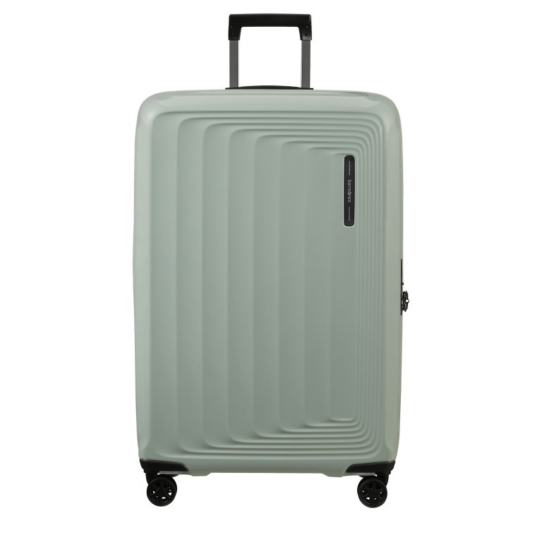 Koffer Nuon Spinner 75 erweiterbar Metallic Mineral Green, Farbe: grün/oliv, Marke: Samsonite, EAN: 5400520309099, Abmessungen in cm: 49x75x30, Bild 1 von 17