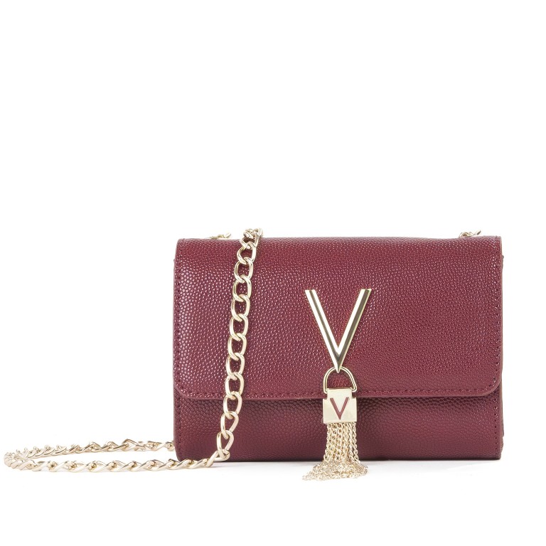 Umhängetasche Divina Bordeaux, Farbe: rot/weinrot, Marke: Valentino Bags, EAN: 8054942814692, Abmessungen in cm: 17.5x11.5x6, Bild 1 von 6
