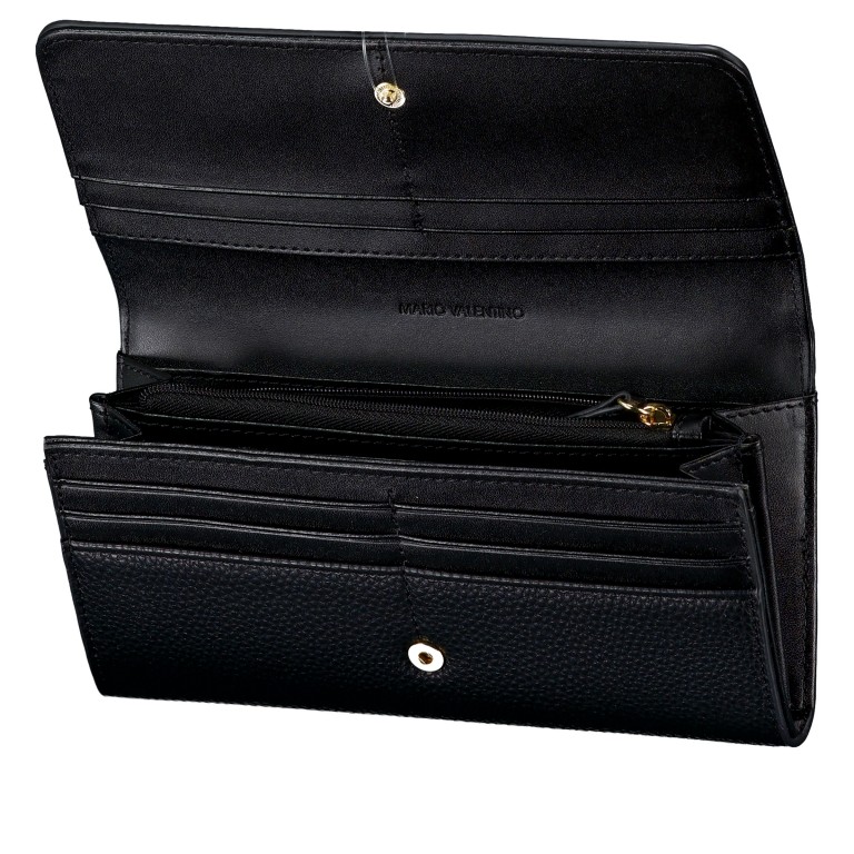Geldbörse Femke Nero, Farbe: schwarz, Marke: Valentino Bags, EAN: 8054942820631, Abmessungen in cm: 20x10.5x3, Bild 4 von 4