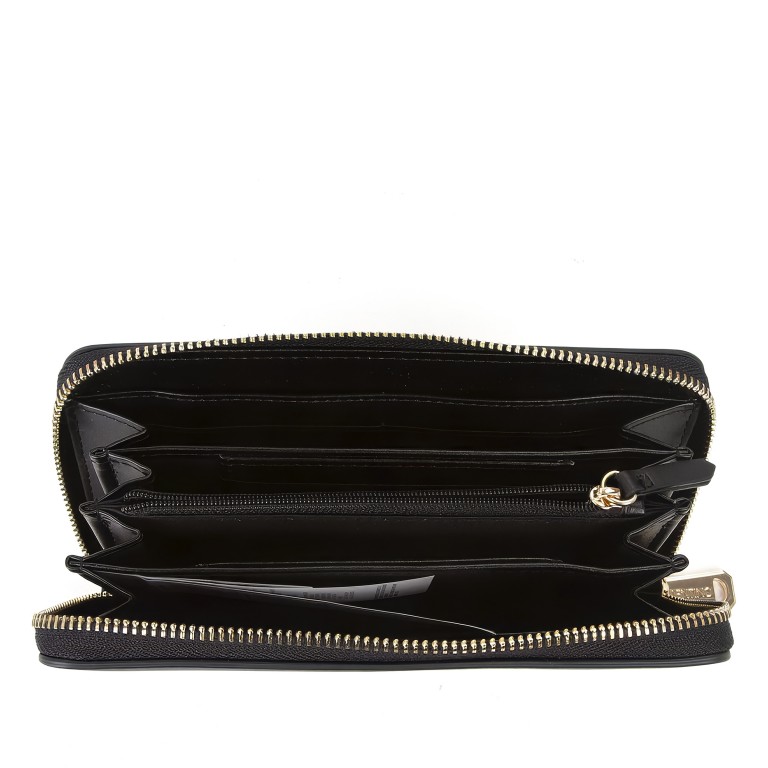 Geldbörse Fosca Relove Recycle Nero, Farbe: schwarz, Marke: Valentino Bags, EAN: 8054942820433, Abmessungen in cm: 19x10x2.5, Bild 4 von 5