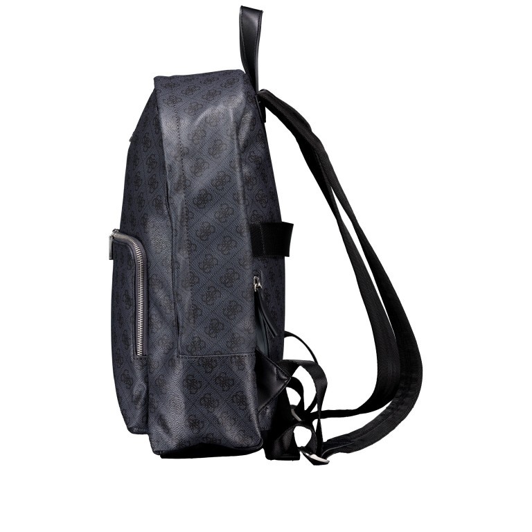 Freizeitrucksack Milano 4G-Logo mit Laptopfach 15 Zoll Black Lime, Farbe: schwarz, Marke: Guess, EAN: 7620837298963, Abmessungen in cm: 30x42x12, Bild 3 von 6