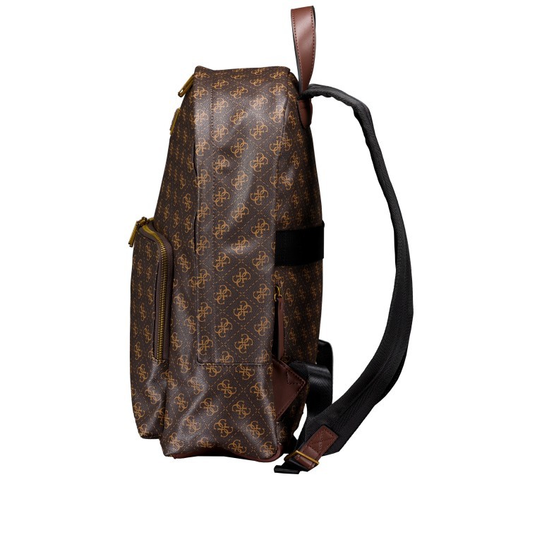 Freizeitrucksack Milano 4G-Logo mit Laptopfach 15 Zoll Brown Ochre Burgundy, Farbe: braun, Marke: Guess, EAN: 7620837298987, Abmessungen in cm: 30x42x12, Bild 3 von 6