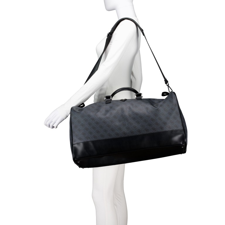 Reisetasche / Kleidersack 4G-Logo Black, Farbe: schwarz, Marke: Guess, EAN: 7628907210136, Abmessungen in cm: 55x30x25, Bild 6 von 9
