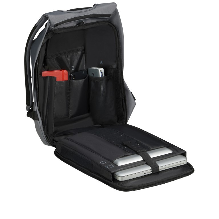 Rucksack Securipak 2.0 Backpack 14.1 Zoll Grey, Farbe: grau, Marke: Samsonite, EAN: 5400520265609, Abmessungen in cm: 28x41.5x15, Bild 7 von 9