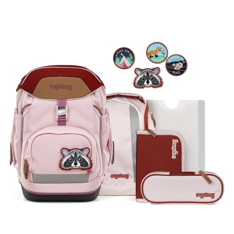 Schulranzen Pack Eco Hero Set 6-teilig Modell 2025 PfadfindBär, Farbe: rosa/pink, Marke: Ergobag, EAN: 4057081201549, Abmessungen in cm: 28x40x25, Bild 1 von 11